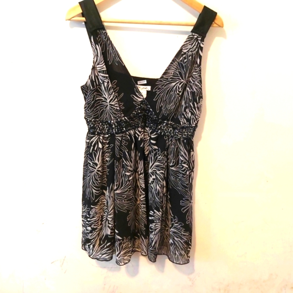 ULTRA PINK | Women's Sleeveless Top Black White Size Medium